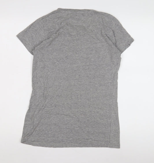 French Connection Women's Grey Beaded T-Shirt Size S