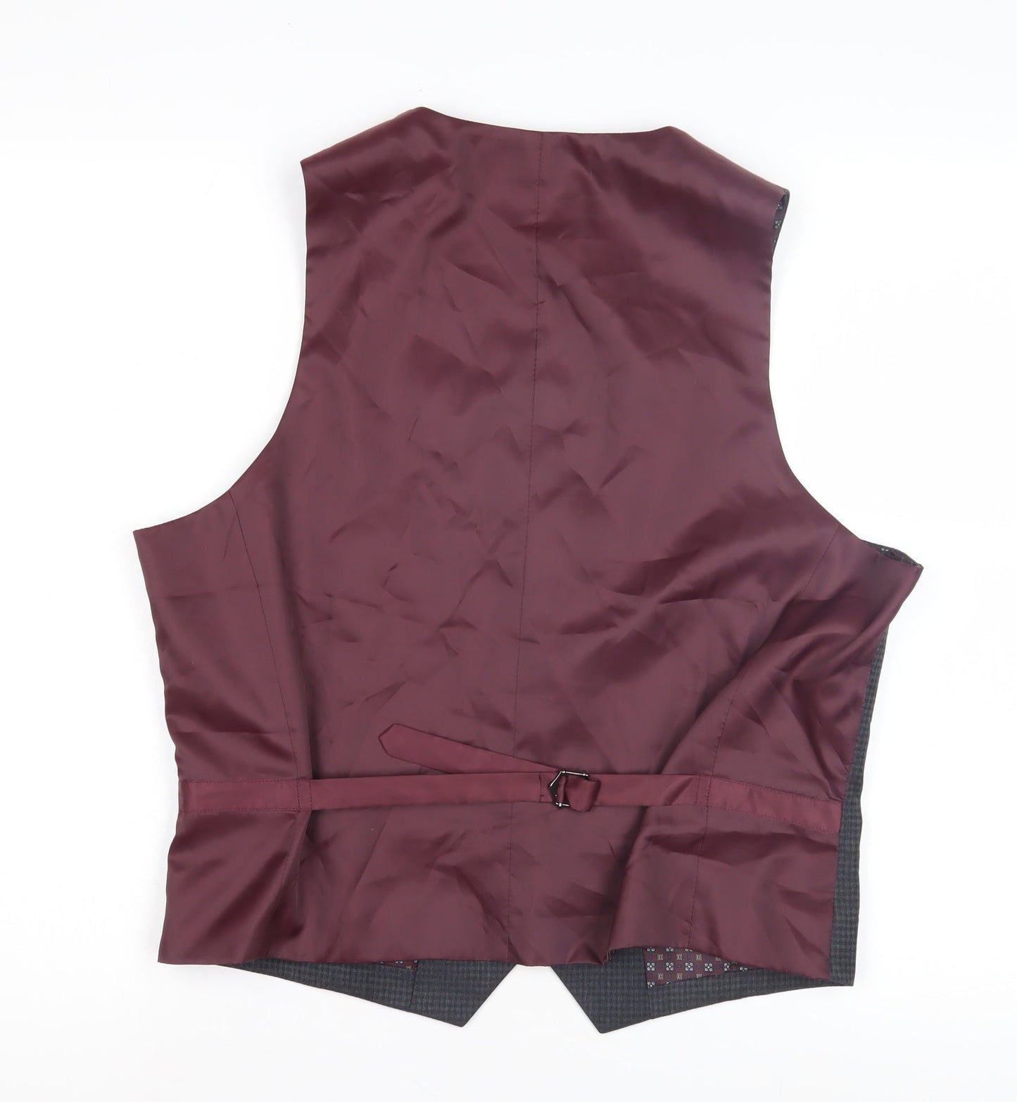 Fellini Men's Grey Geometric Waistcoat 40S