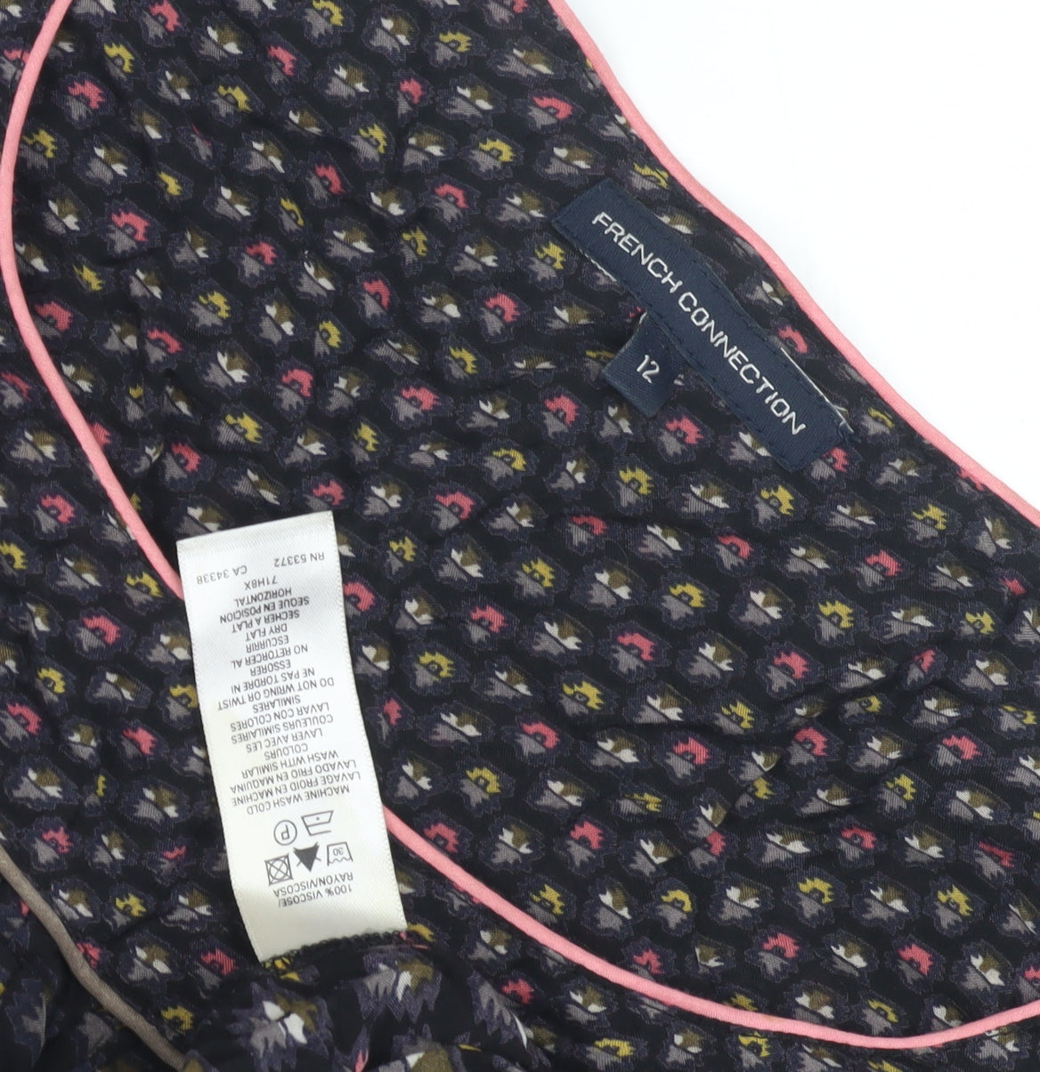 Close-up detail of French Connection Women's Multicoloured Floral Dress