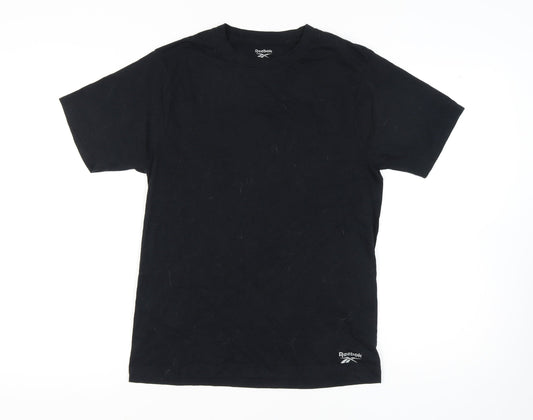 Reebok Men's Black M T-Shirt, Crew Neck, Athletic Style