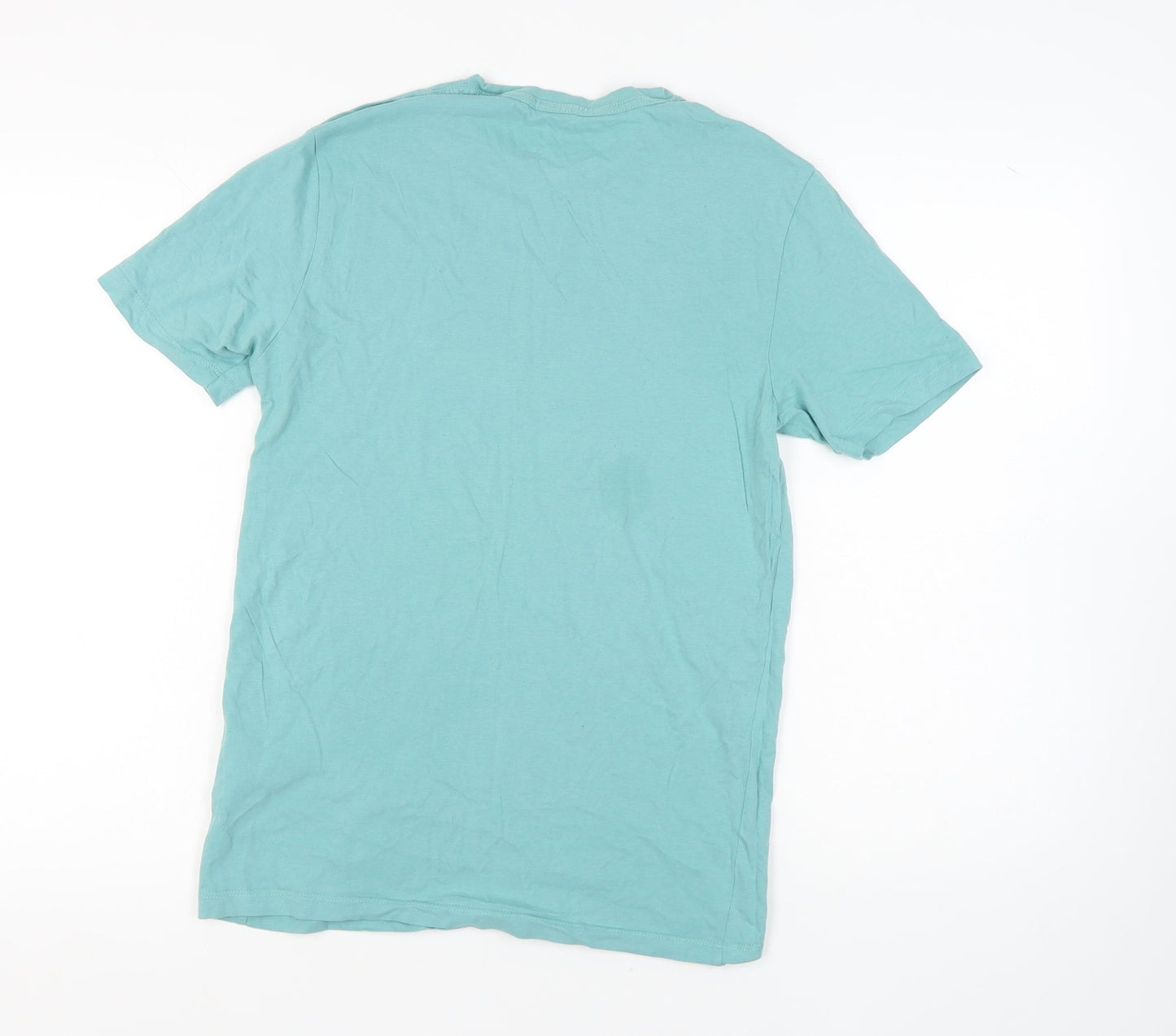 AllSaints Men's Small Green Crew Neck Cotton T-Shirt