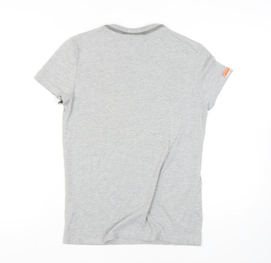 Superdry Men’s Grey Logo T-Shirt, Size S, Crew Neck