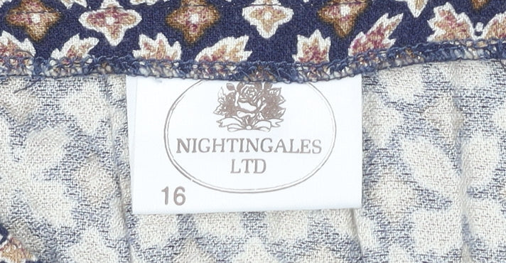 Nightingales LTD Women's Multicoloured A-Line Skirt Size 16