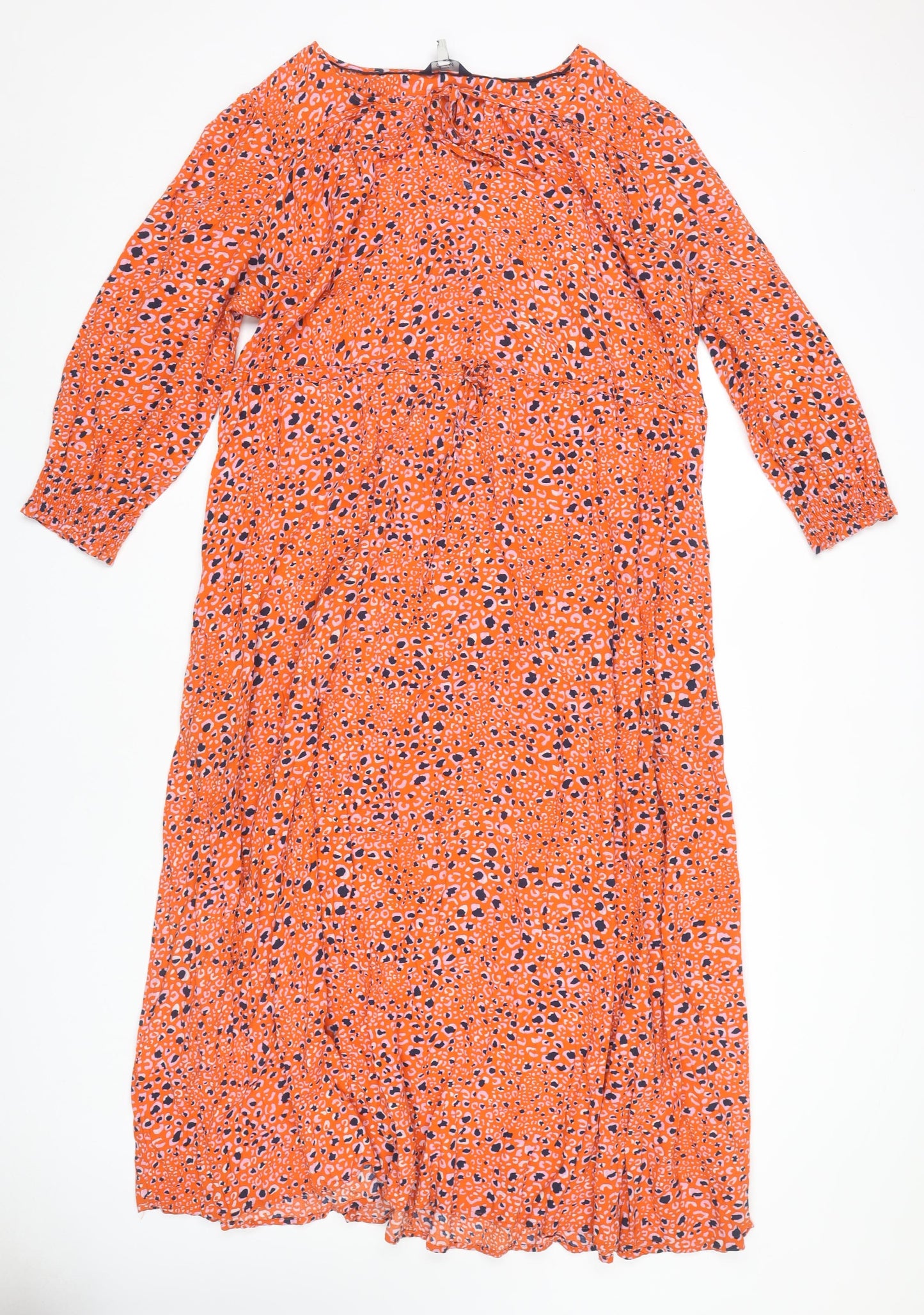 Joules Women's Orange Animal Print Dress Size 20