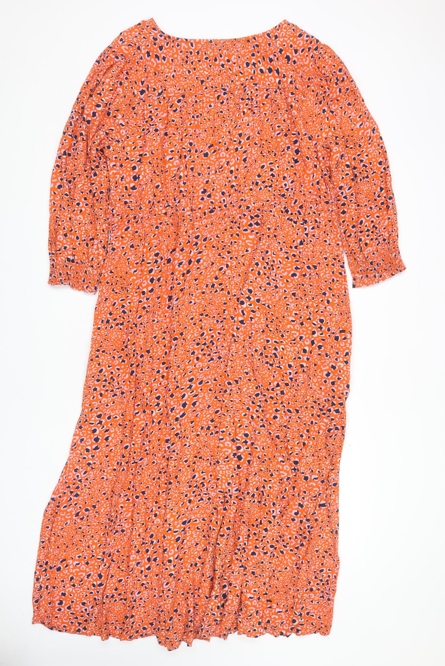Joules Women's Orange Animal Print Dress Size 20