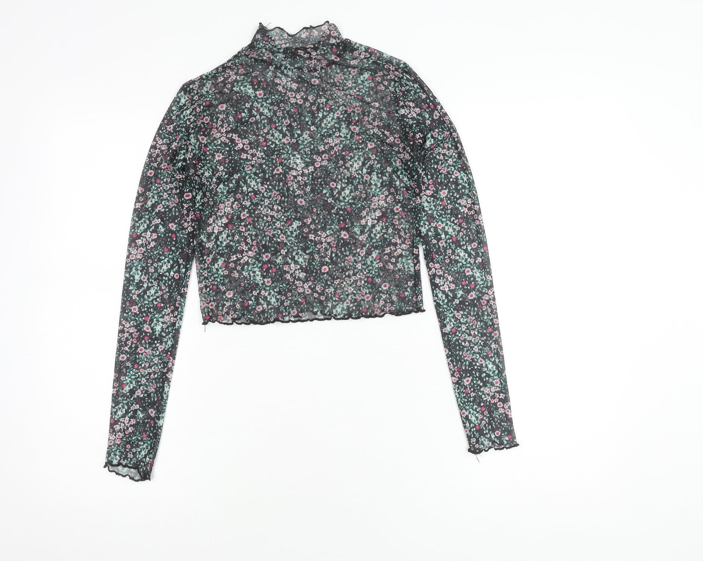 Pull & Bear Women's Floral Cropped Top, Size 8