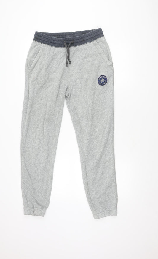 Converse Men's Grey Jogger Trousers Size S