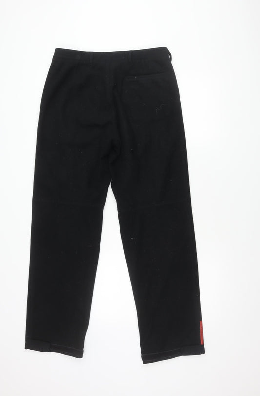 Prada Men's Black Wool Trousers Size 48