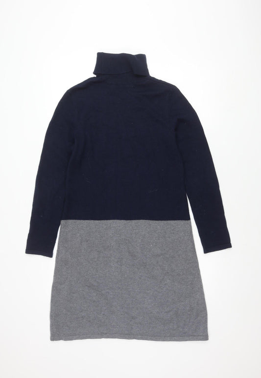 Crew Clothing Women's Blue Grey Jumper Dress Size 8