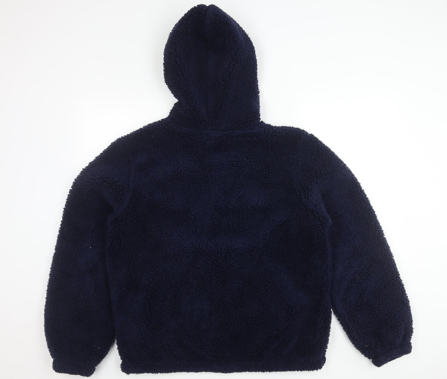 FILA Men's Blue Pullover Hoodie L with Logo