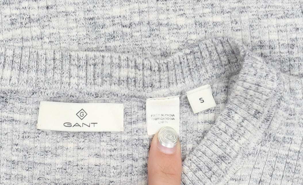 GANT Women's Grey Striped Dress, Size S, Short Sleeve