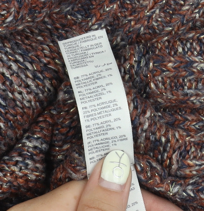 Fat Face Women's Multicoloured Chunky-Knit Pullover Jumper