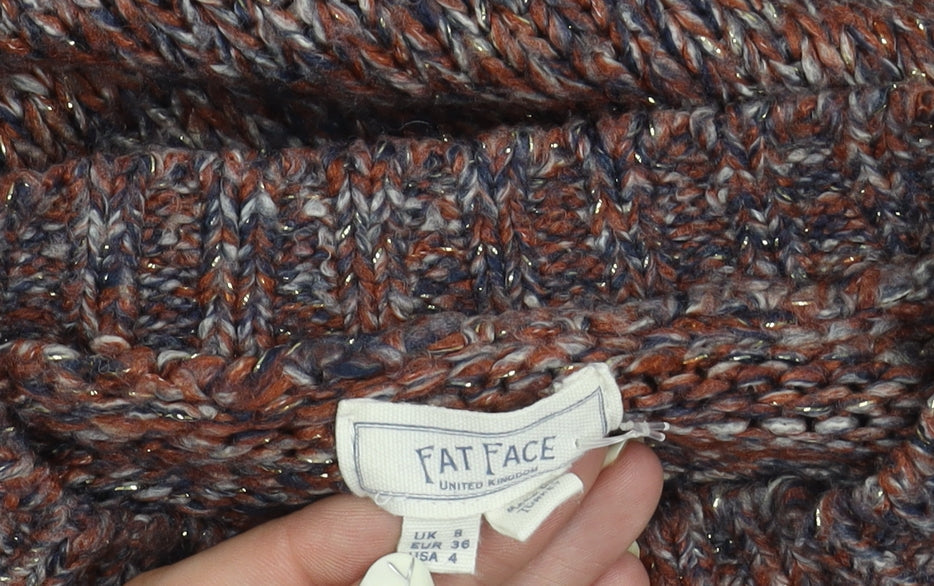 Fat Face Women's Multicoloured Chunky-Knit Pullover Jumper