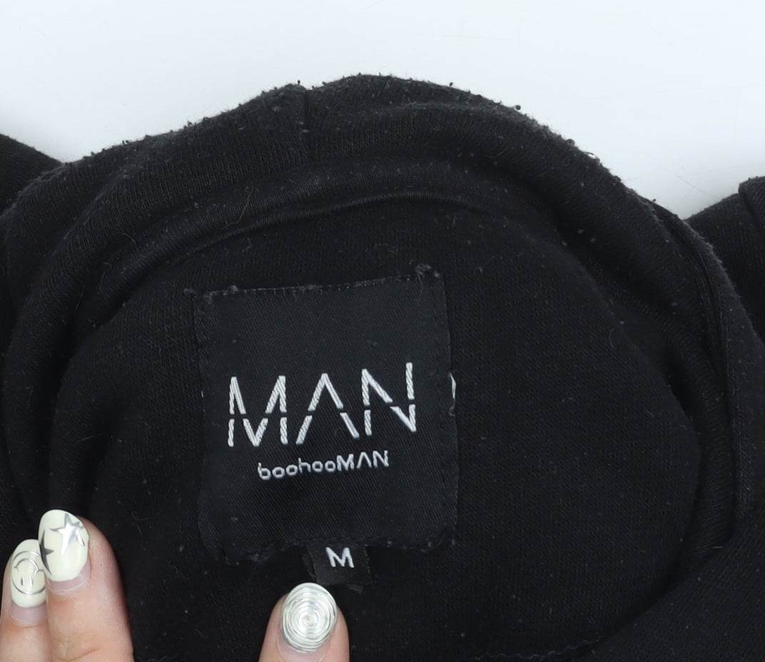 Additional view of boohooMAN Men's Black Pullover Hoodie, size M