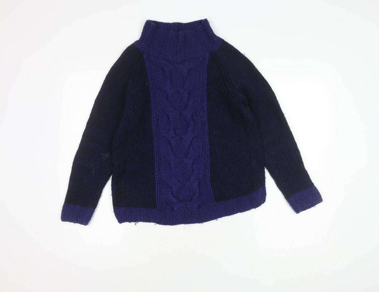 Boden Women’s Blue Cable-Knit Wool Pullover Jumper, S