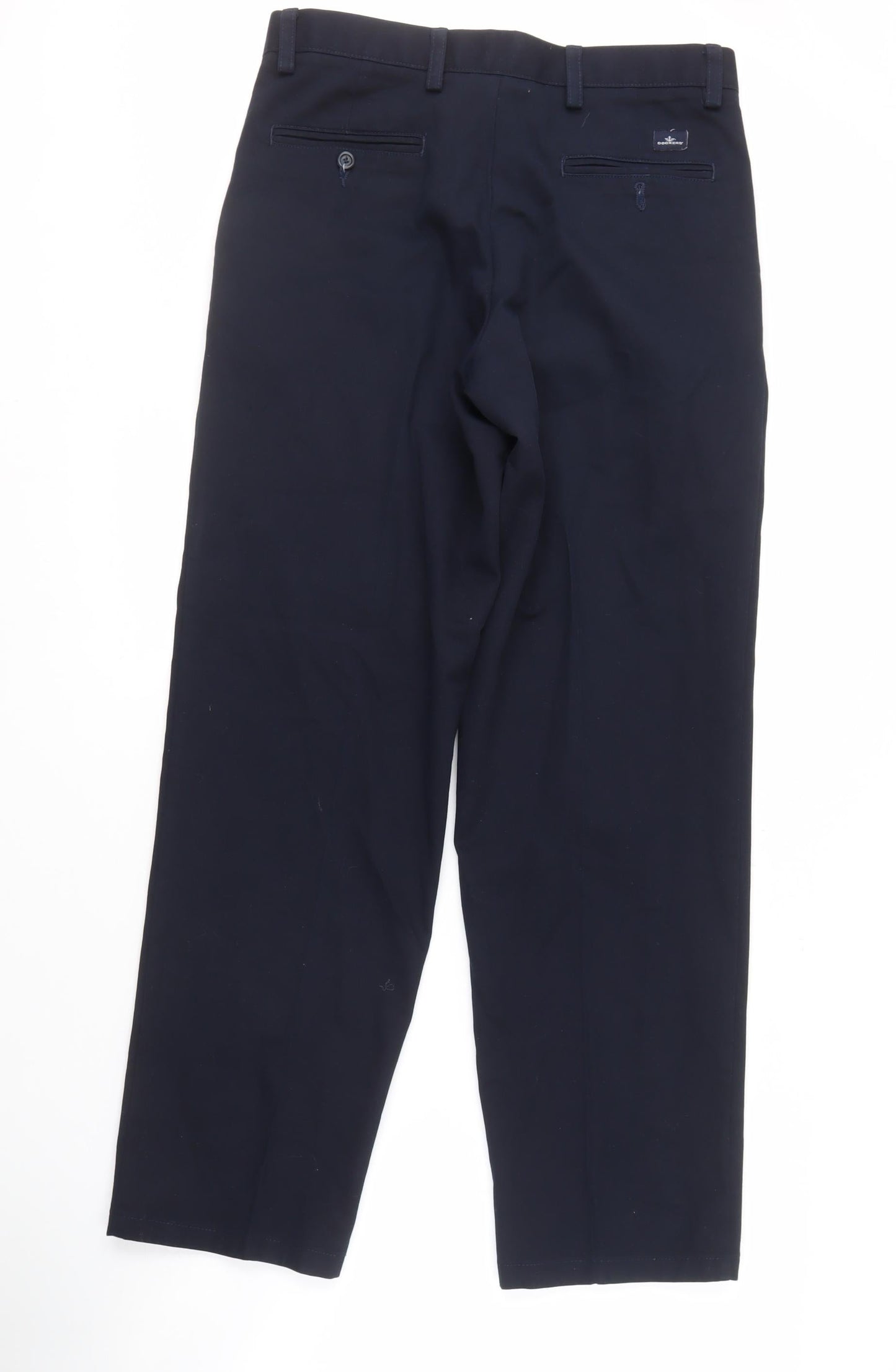 Dockers Men's Black Classic Trousers Size 32 Straight Fit