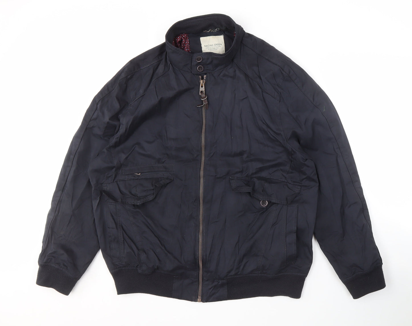Racing Green Men's XL Blue Bomber Jacket