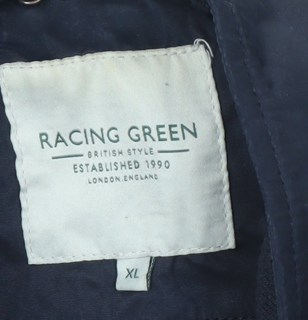 Racing Green Men's XL Blue Bomber Jacket