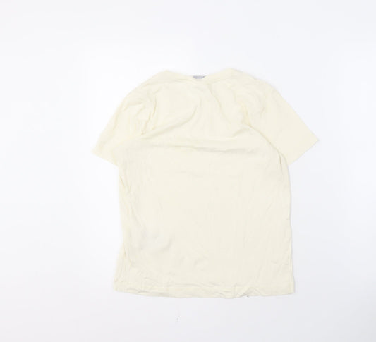 Champion Men's Ivory XS T-Shirt with Logo