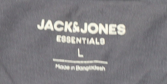 Jack & Jones Men's Grey Graphic T-Shirt, Size L