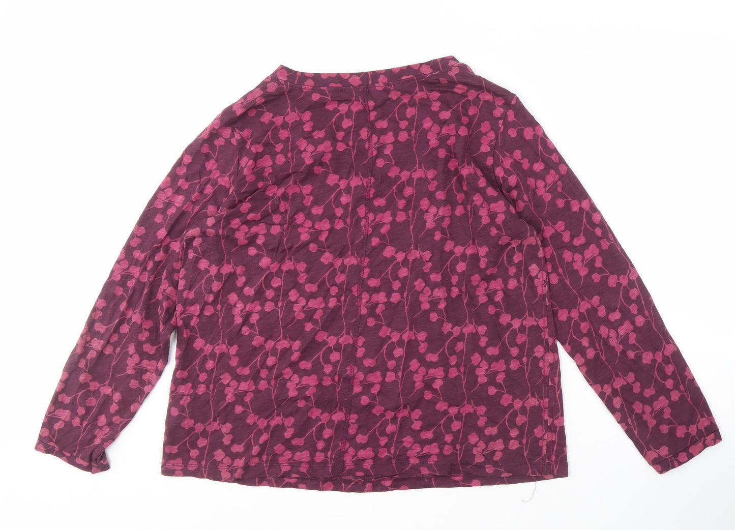 White Stuff Women's Purple Floral Long Sleeve Top