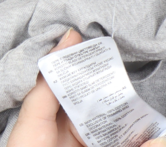 Adidas Men's Grey Logo Sports T-Shirt, Size L, All Seasons