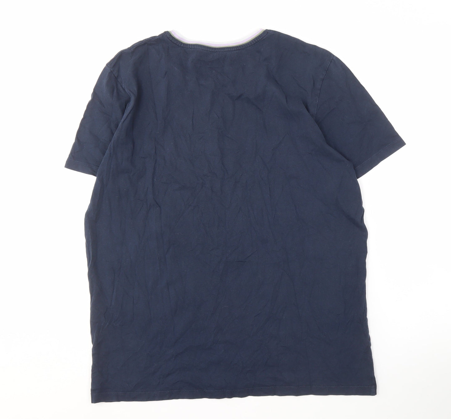 Jack & Jones Men's Blue XL T-Shirt, Logo Crew Neck