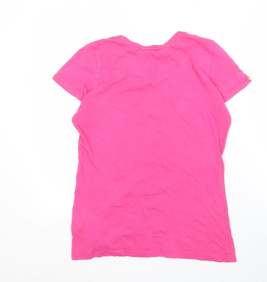 Superdry Women's Pink T-Shirt, Size M, Short Sleeve Casual