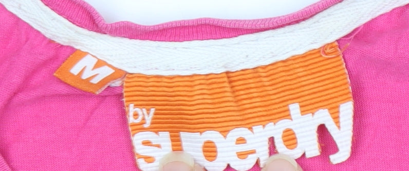 Superdry Women's Pink T-Shirt, Size M, Short Sleeve Casual