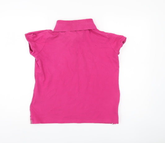 Womens UK Size 14 Peter Storm Pink Cotton Blend Polo