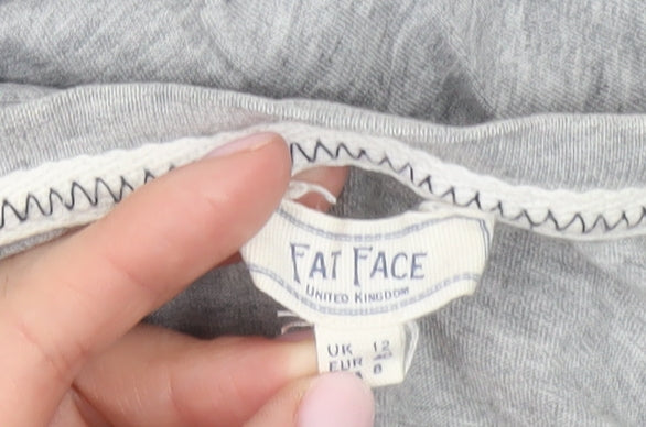 Fat Face Women’s Grey Jersey T-Shirt Size 12