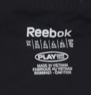Reebok Women's Black Trousers M Elastic Waist