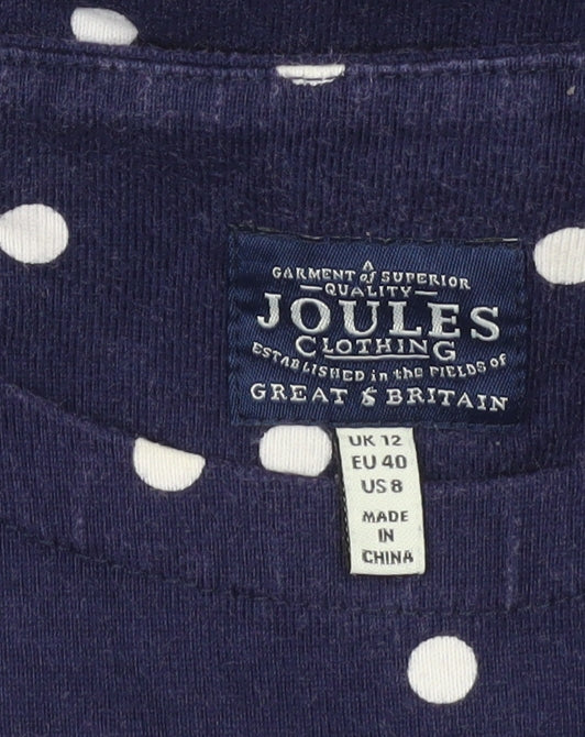 Joules Women's Blue Polka Dot Shift Dress, Size 12