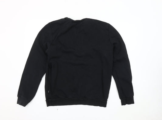 Puma Men's Black Sweatshirt S Crew Neck Logo
