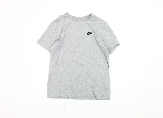 Mens UK Size S Nike Grey Cotton Blend T-Shirt