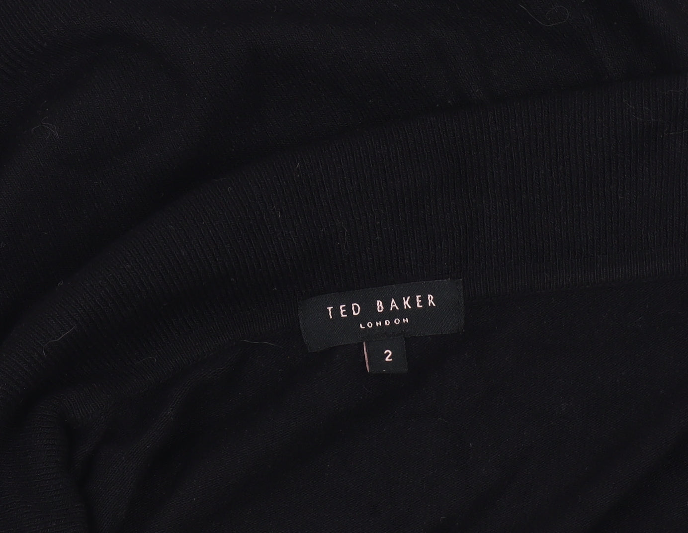 Ted Baker Women's Black Boat Neck Jumper Size 8