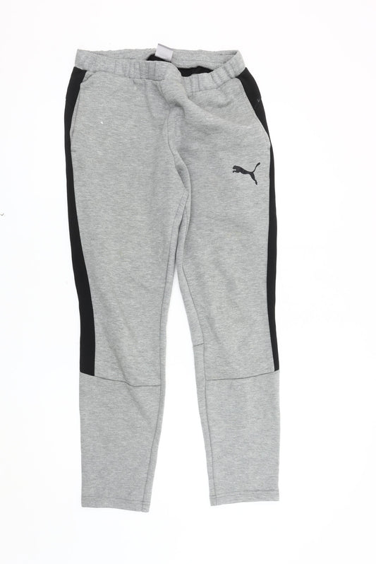 Puma Men's Grey Jogger Trousers - M, Athletic Style