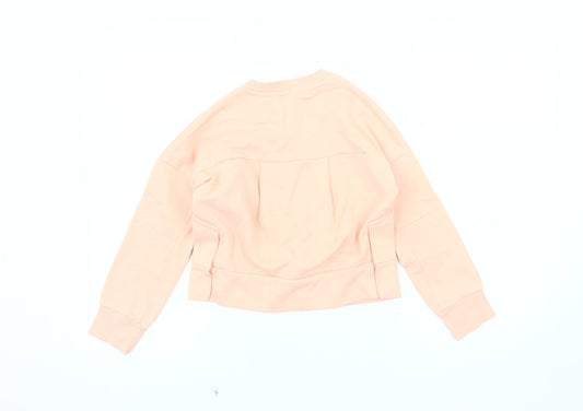 Adidas Girls Pink Pullover Sweatshirt 2-3 Years Logo Crew Neck