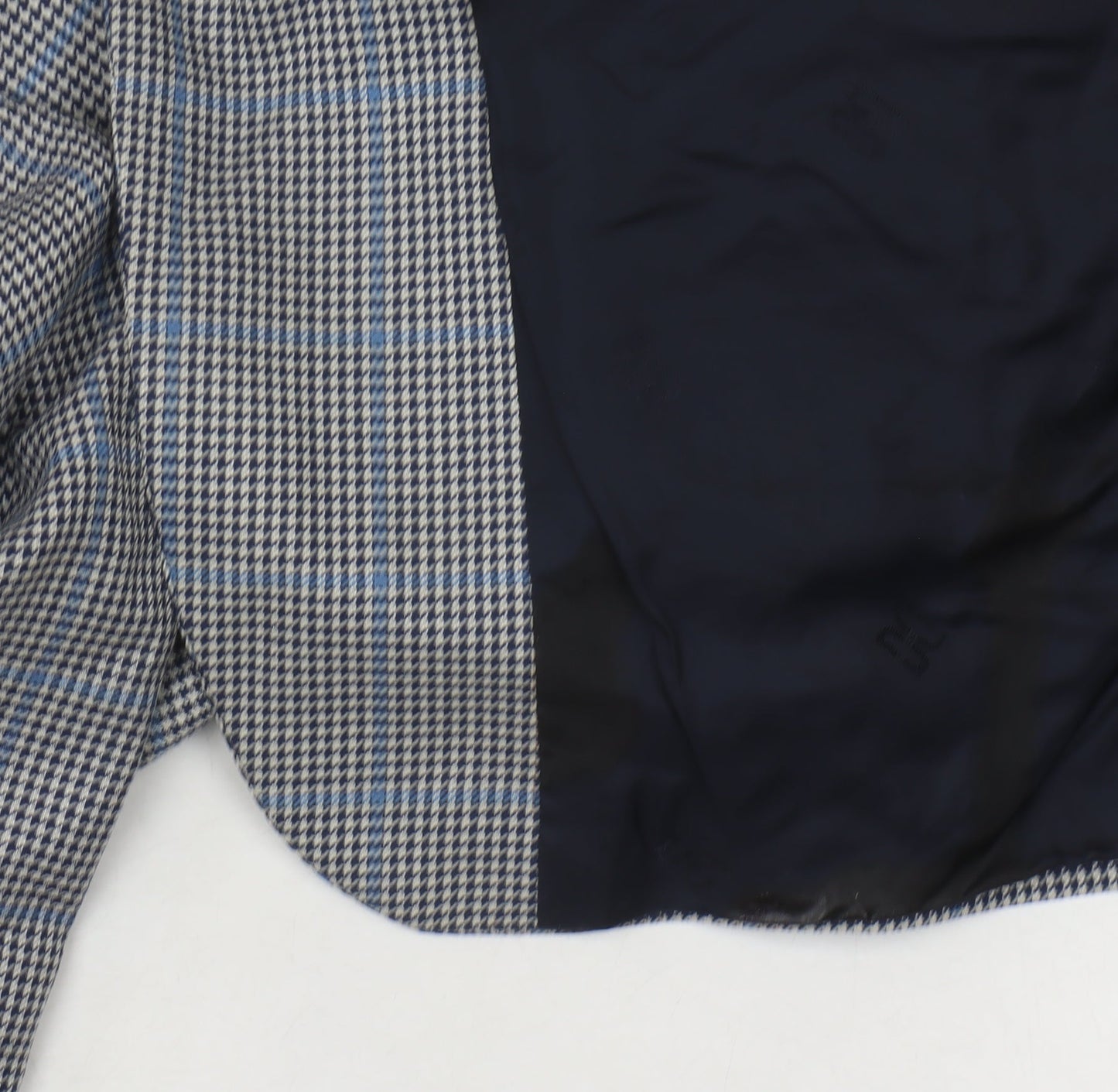 DAKS Men's Check Blazer, Size 40R, Wool-Silk Blend