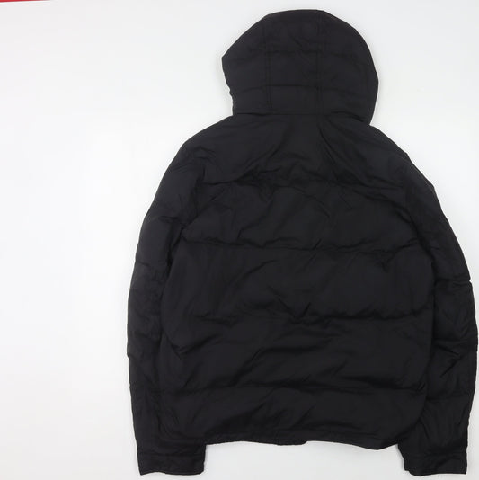Levi's Men's Black Hooded Puffer Jacket Size S