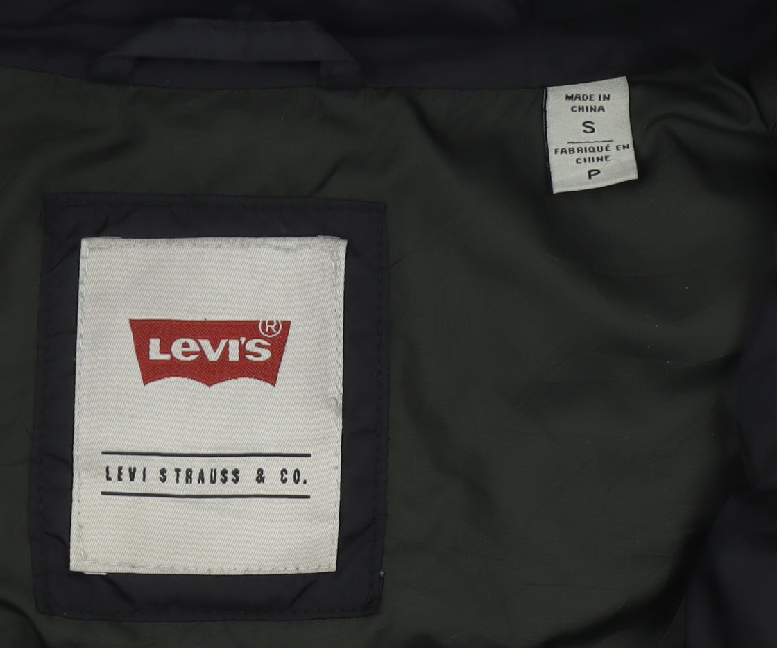 Levi's Men's Black Hooded Puffer Jacket Size S