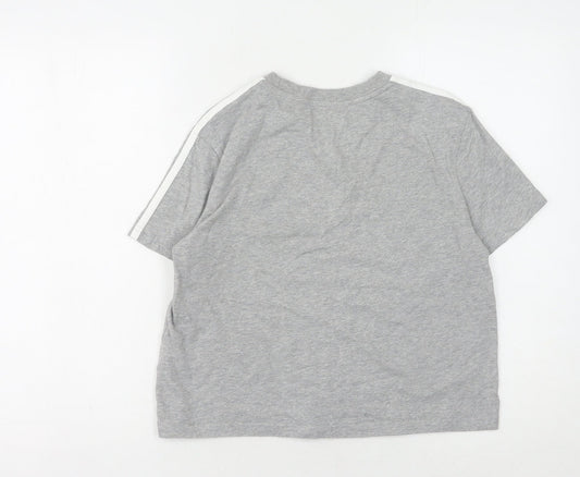 Adidas Women's Grey Cotton T-Shirt Size S
