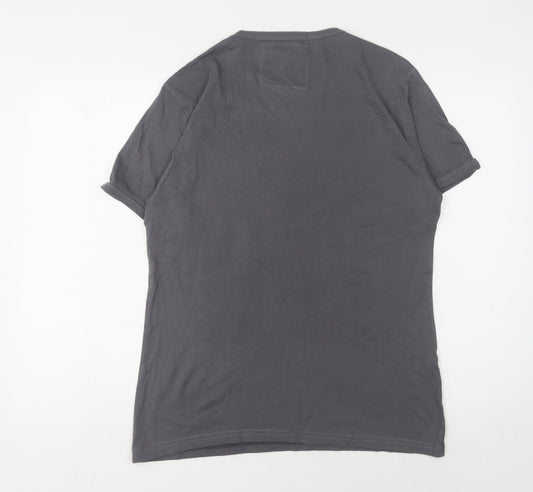 The Free Banana Men's Grey Graphic Print T-Shirt L