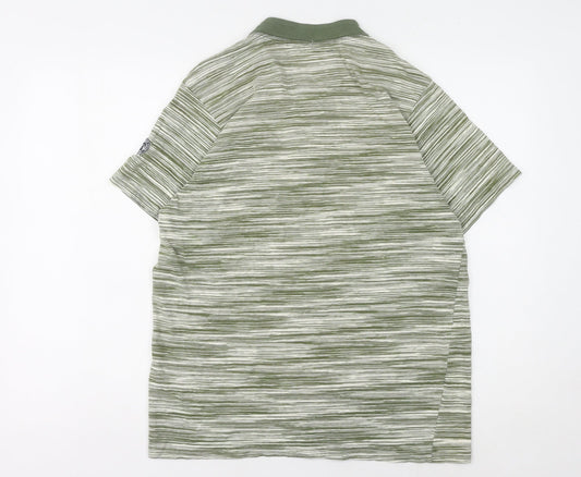 Tog Twenty Four Men's Green Striped Henley T-Shirt M