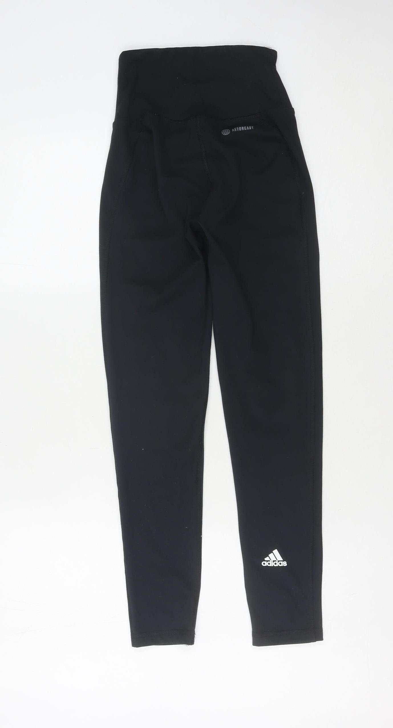 Adidas Women Black XS Leggings High Waist Gym