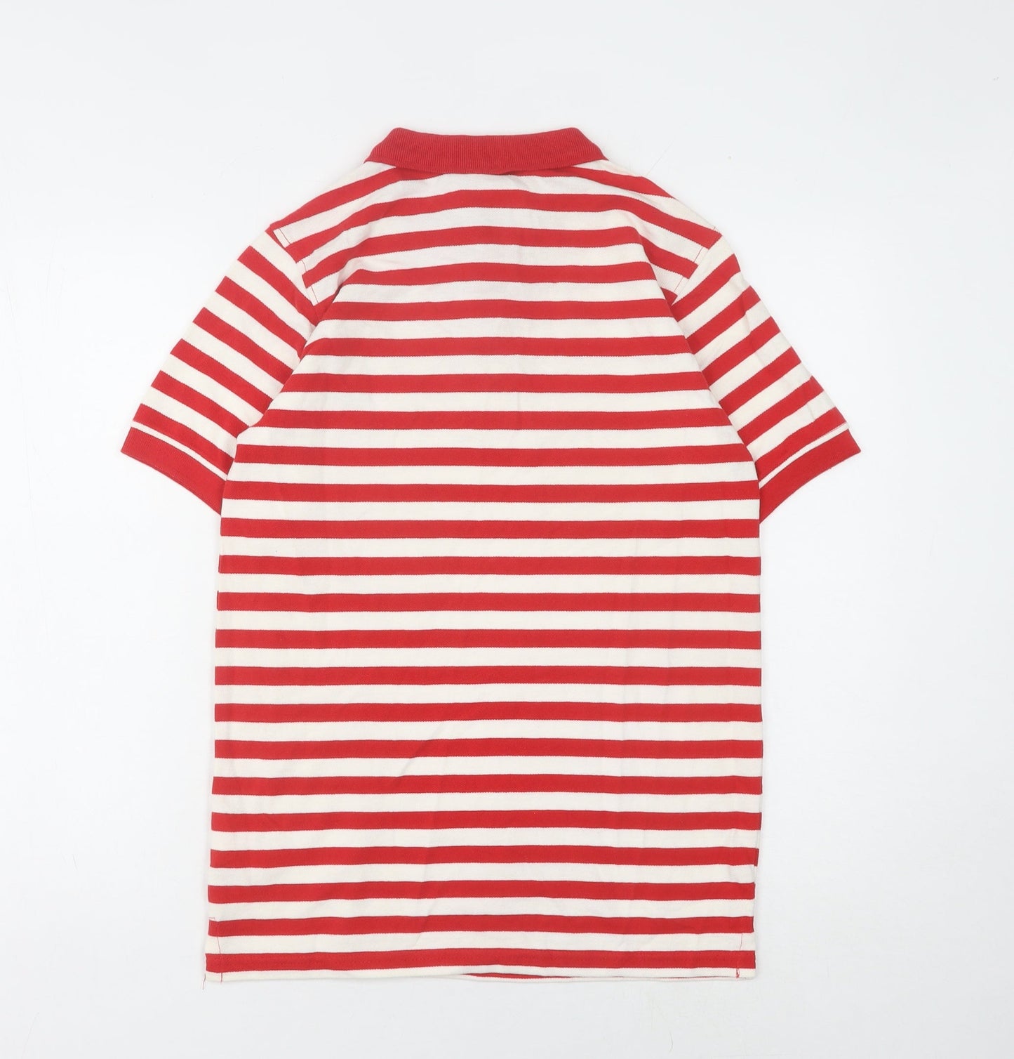 LFC Men's XS Red Striped Polo Shirt