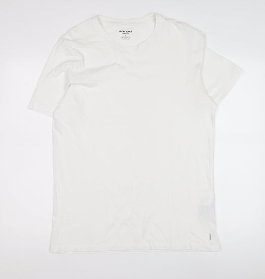 Jack & Jones White T-Shirt - Men's XL Essentials