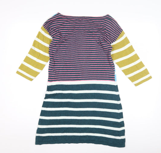 White Stuff Women's Multicoloured Tunic Jumper Size 10