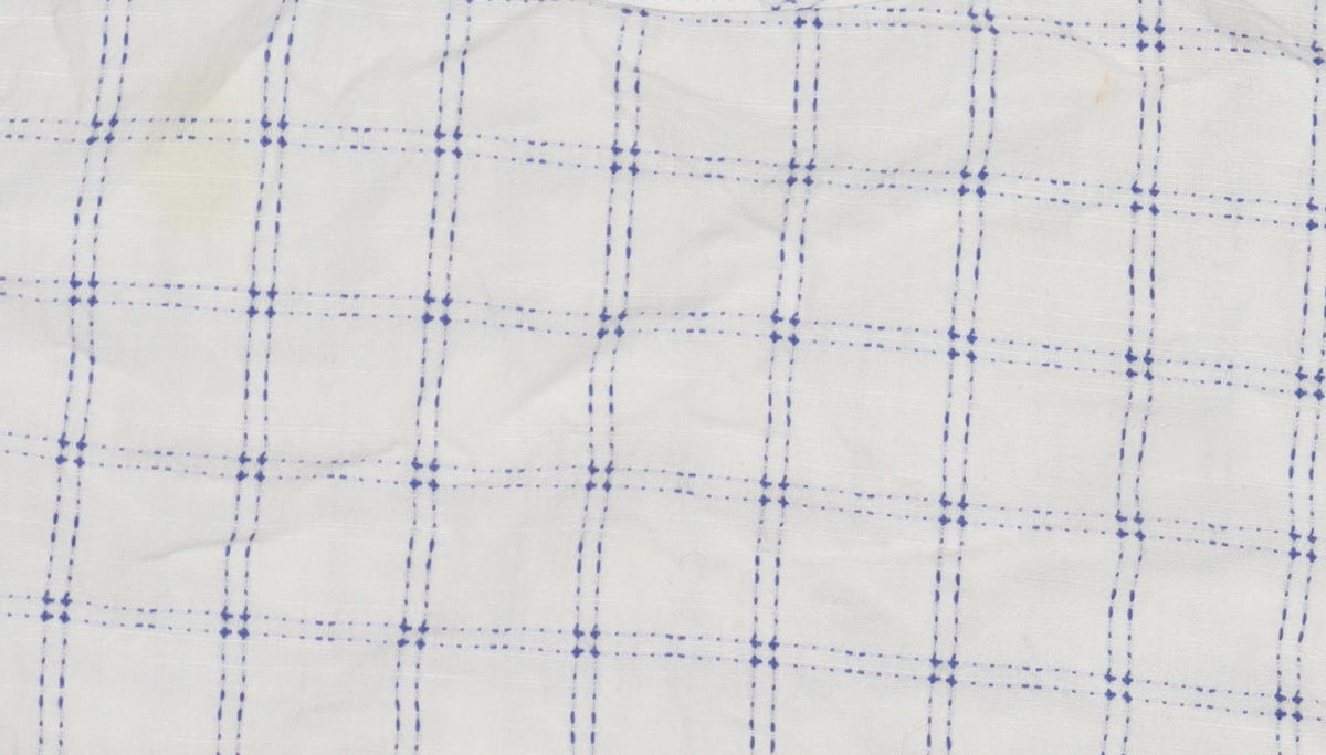 Brand and care label for St George by Duffer Men's White Check Shirt 2XL