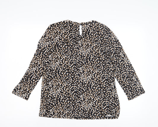 Hobbs Women's Multicoloured Animal Print Blouse, M, Casual
